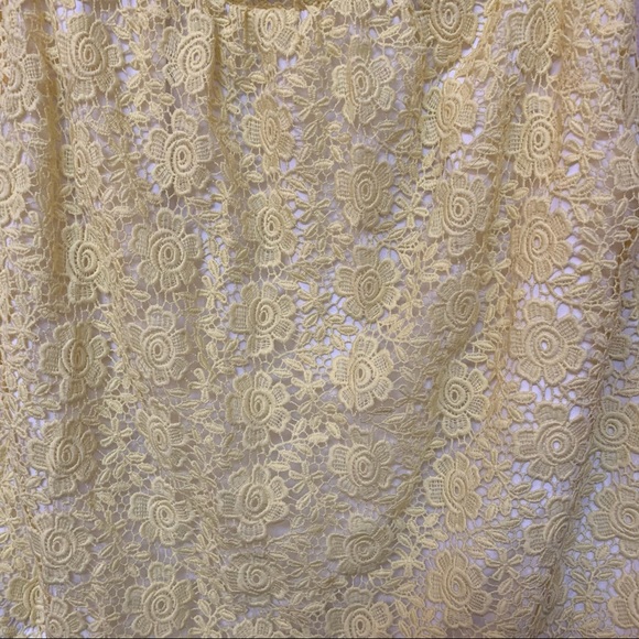 JB By Julie Brown Yellow Lace Strapless Dress - Picture 7 of 8